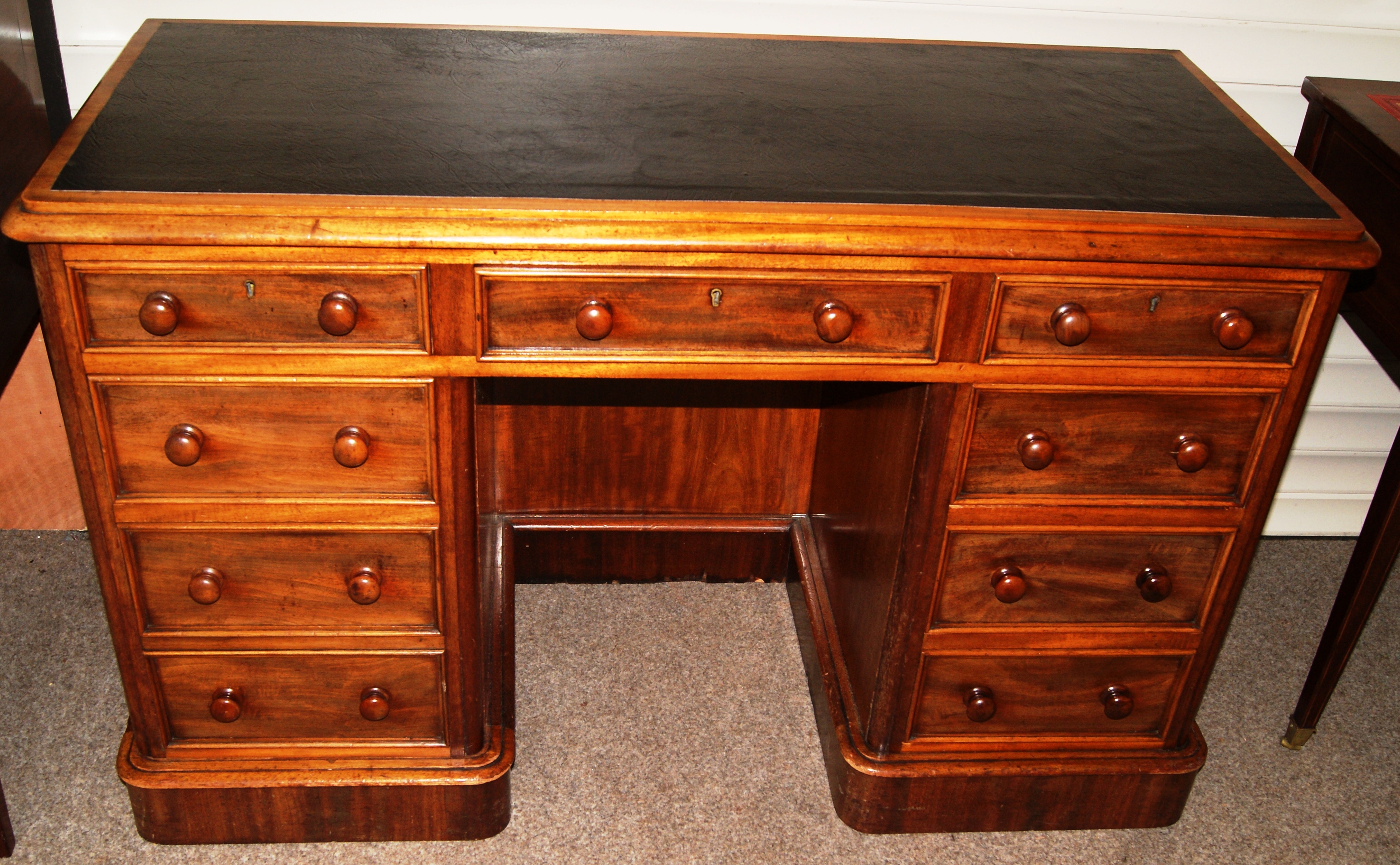Sold Mid Victorian Mahogany Kneehole Desk 1316